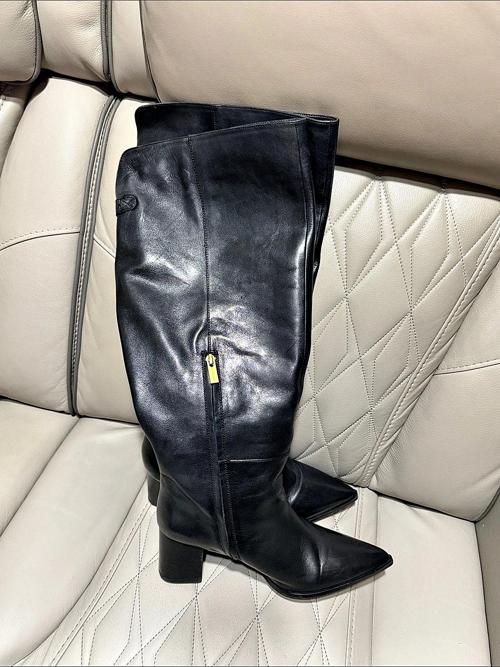 Vince Camuto Lilibet Wide Calf Knee High Boot Boots Black US 11W - Picture 8 of 13
